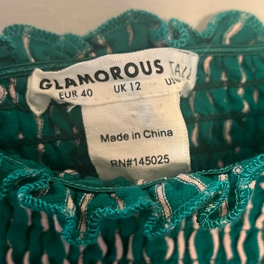 Glamorous Teal and White Striped Smocked Mini Dress - Picture 3 of 6